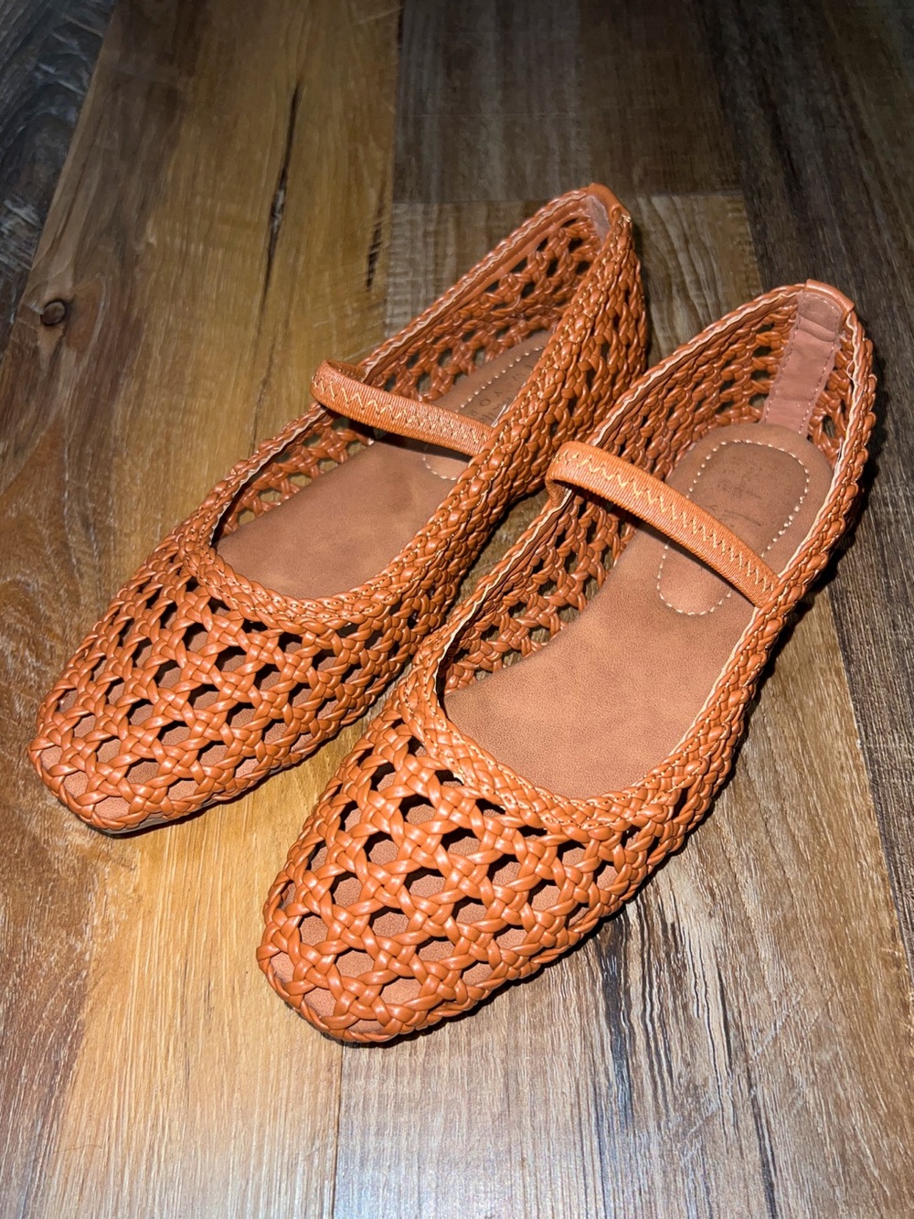 Nicole Miller Millie Round Closed Toe Mary Jane Ballet Flats - Tan, Size 7 - Picture 4 of 10